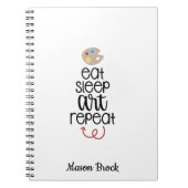 Funny art studen school gepersonaliseerd cadeau No Notitieboek (Voorkant)