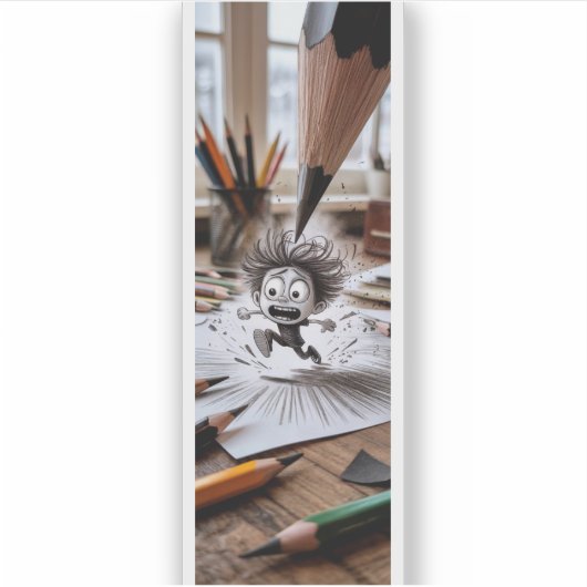 Funny Artist Deadline Panic Sticker (Voorkant)