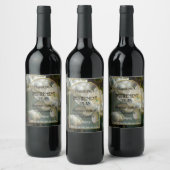 Funny Artistic Floral Retirement Wijn Etiket (Flessen)