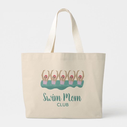 Funny Artistic Synchro Swimming zwemmers Grote Tote Bag (Achterkant)