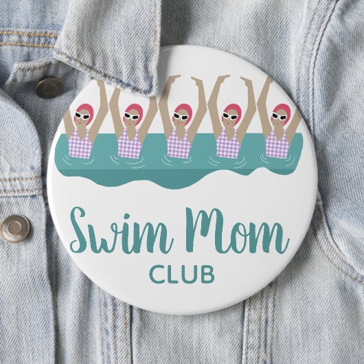 Funny Artistic Synchro Swimming zwemmers Ronde Button 6,0 Cm (In situ)