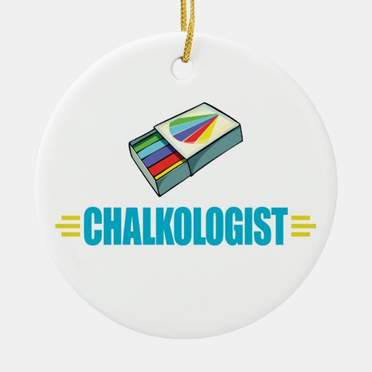 Funny Artist's Chalk Keramisch Ornament (Voorkant)