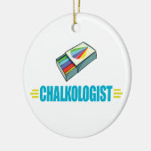 Funny Artist's Chalk Keramisch Ornament (Links)