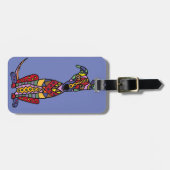 Funny Artsy Greyhound Dog Abstracte Kunst Bagagelabel (Voorkant horizontaal)
