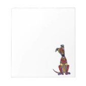 Funny Artsy Greyhound Dog Abstracte Kunst Notitieblok (Voorkant)