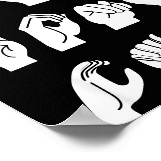 Funny Asl American Sign Language Fun Fact I Don't  Poster (Hoek)