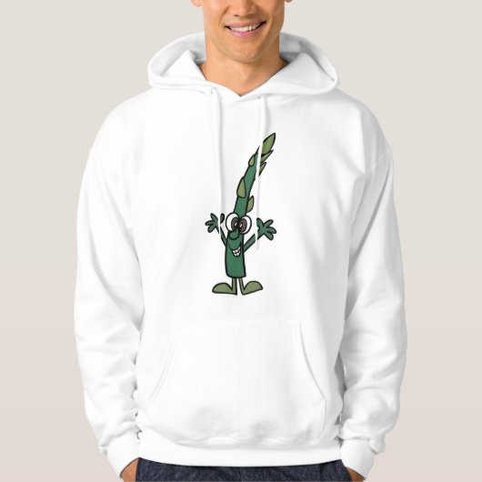 Funny Asparagus Mannen Hoodie (Voorkant)
