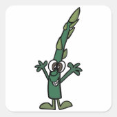 Funny Asparagus Stickers (Voorkant)