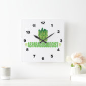 Funny Asparagus Vierkante Klok (Huis)