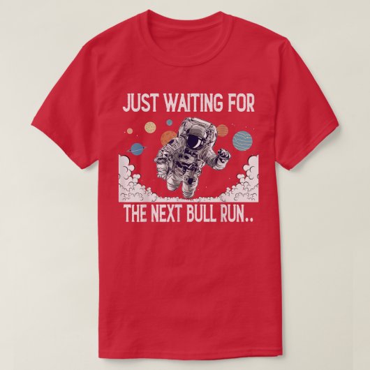 Funny Astronaut Bitcoin Lover BTC ETH Crypto Inves T-shirt (Design voorkant)