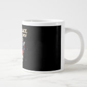 Funny Astronaut Cat Mug: Lost in Space Grote Koffiekop (Rechts)