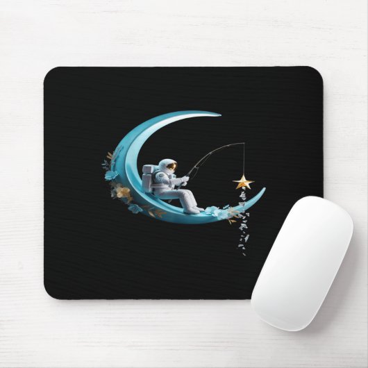 Funny Astronaut Christmas Floral Chinoiserie Space Muismat (Met muis)