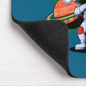 Funny Astronaut Christmas Space Planets Santa Hat  Muismat (Hoek)