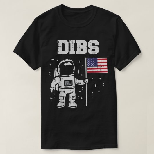 Funny Astronaut Dibs Space Meme Design T-shirt (Design voorkant)