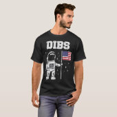 Funny Astronaut Dibs Space Meme Design T-shirt (Voorkant volledig)