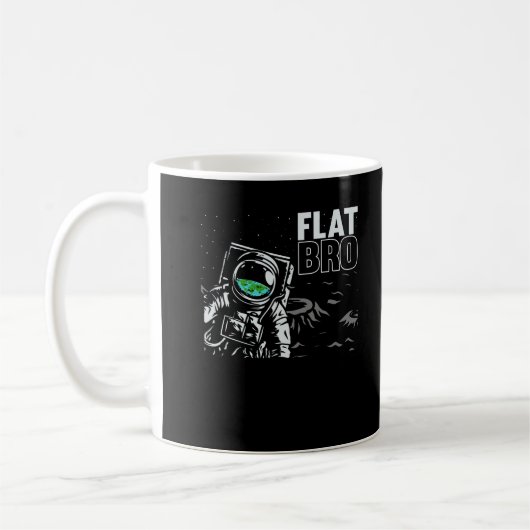 Funny Astronaut Flat Earth Samenzwering Theorische Koffiemok (Links)