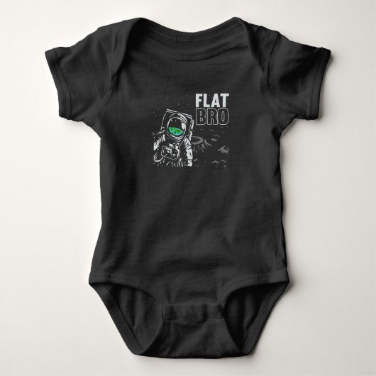 Funny Astronaut Flat Earth Samenzwering Theorische Romper (Voorkant)
