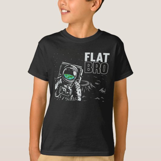Funny Astronaut Flat Earth Samenzwering Theorische T-shirt (Voorkant)