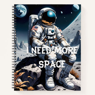 Funny Astronaut Gift – I Need More Space Notitieboek