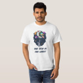 Funny Astronaut Holding een ballon van Planeten T-shirt (Voorkant volledig)