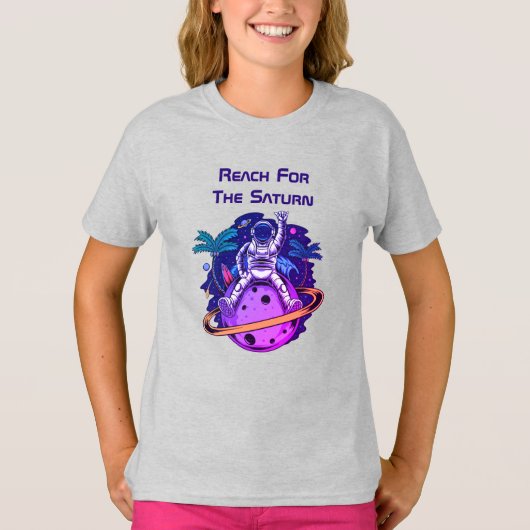 Funny Astronaut op zaterdag T-shirt (Voorkant)