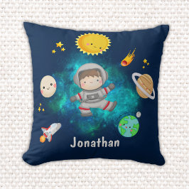 Funny Astronaut Spaceship Boy Gift Kussen