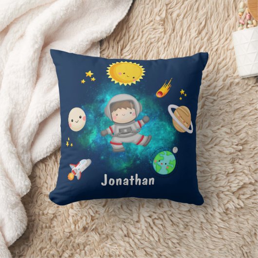 Funny Astronaut Spaceship Boy Gift Kussen (Deken)