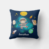 Funny Astronaut Spaceship Boy Gift Kussen (Achterkant)