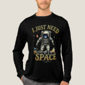 Funny Astronaut Tri-Blend Shirt (Voorkant volledig)