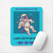 Funny Astronaut verliest in ruimte... ik ben prima Muismat (Met muis)