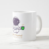 Funny Astronaut Yoga Coffee Mug –Caffeine Required Grote Koffiekop (Voorkant rechts)