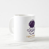 Funny Astronaut Yoga Coffee Mug –Caffeine Required Koffiemok (Voorkant links)