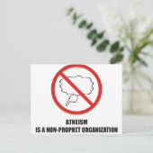 Funny - Atheïsme is een non-profeet organisatie Briefkaart (Staand voorkant)