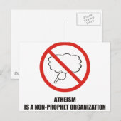 Funny - Atheïsme is een non-profeet organisatie Briefkaart (Voorkant / Achterkant)