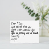 Funny atheïst design briefkaart (Staand voorkant)