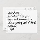 Funny atheïst design briefkaart (Voorkant / Achterkant)