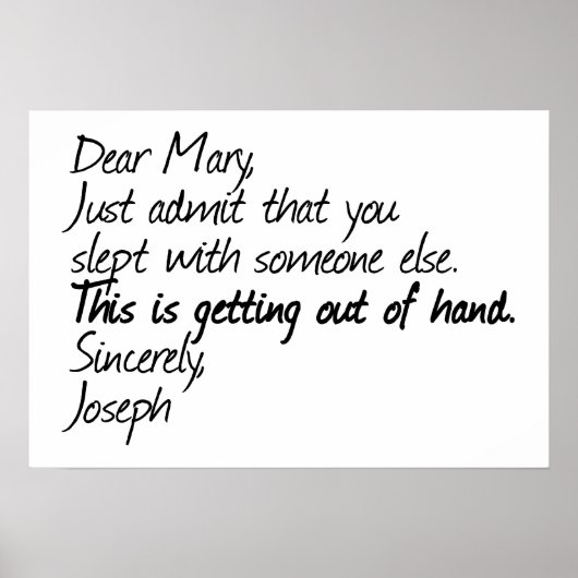 Funny atheïst design poster (Voorkant)