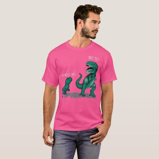 Funny Atheist Gift Dad doet God bestaat Dinosaurië T-shirt (Voorkant volledig)