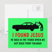 Funny atheist, ik heb Jezus gevonden Briefkaart (Voorkant / Achterkant)