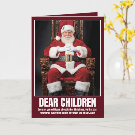 Funny atheist kaart (Gele Bloem)