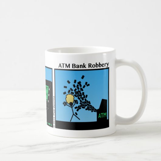 Funny ATM Bank Robbery Stickman Mok - 088 (Rechts)