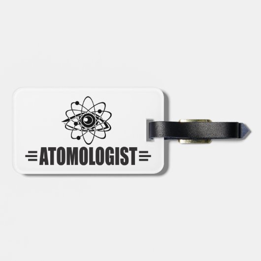 Funny Atom Bagagelabel (Achterkant horizontaal)