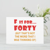 Funny Attitude 40th Birthday Gag Gifts Kaart (Staand voorkant)