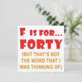 Funny Attitude 40th Birthday Gag Gifts Kaart (Staand voorkant)