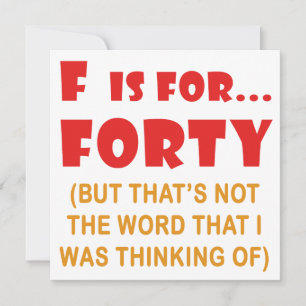 Funny Attitude 40th Birthday Gag Gifts Kaart