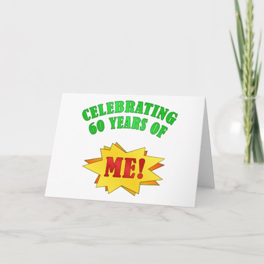 Funny Attitude 60th Birthday Gifts Kaart (Voorkant)