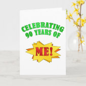 Funny Attitude 90th Birthday Gifts Kaart (Gele Bloem)