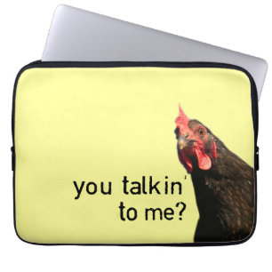 Funny Attitude Chicken Laptop Sleeve