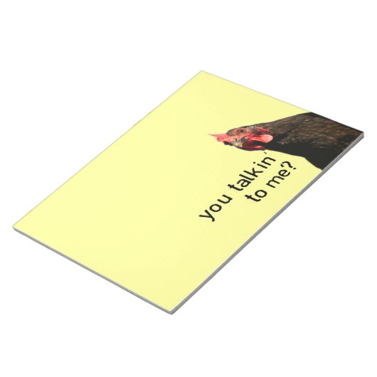 Funny Attitude Chicken Notitieblok (Schuin)