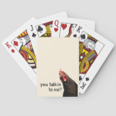 Funny Attitude Chicken Speelkaarten (Achterkant)